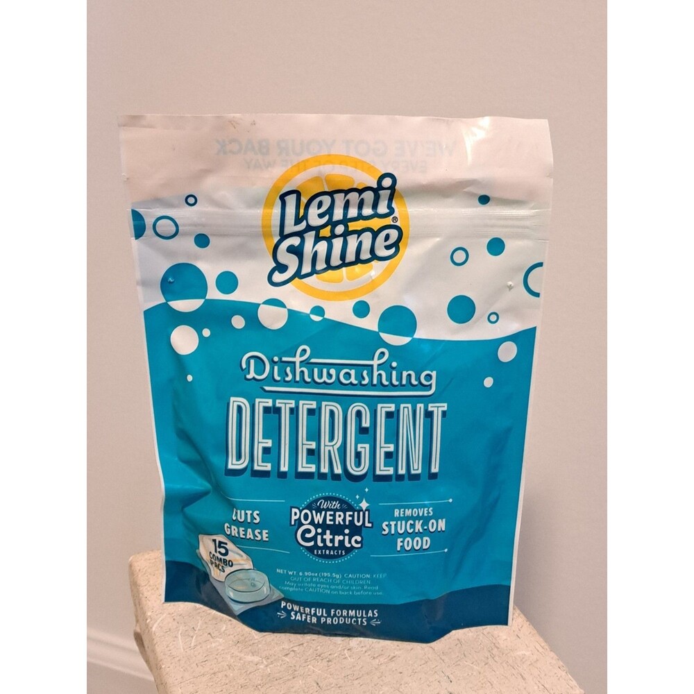 Lemi Shine Dishwashing Detergent 15 Combo Pacs Net WT. 6.90 Oz New Sealed